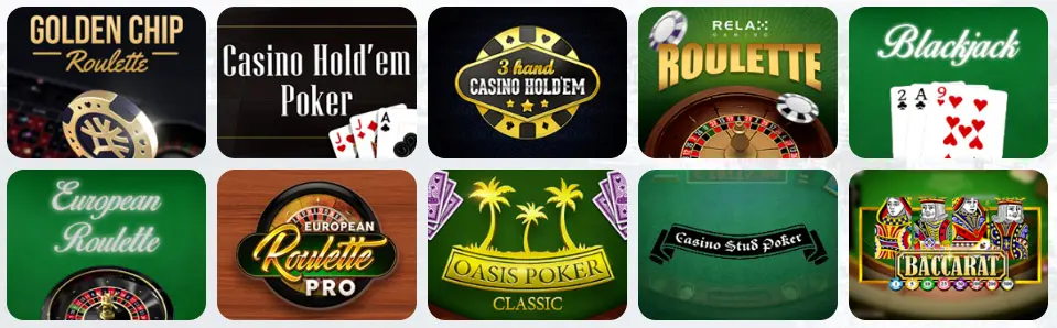 Jeux de table au JOKERY CASINO