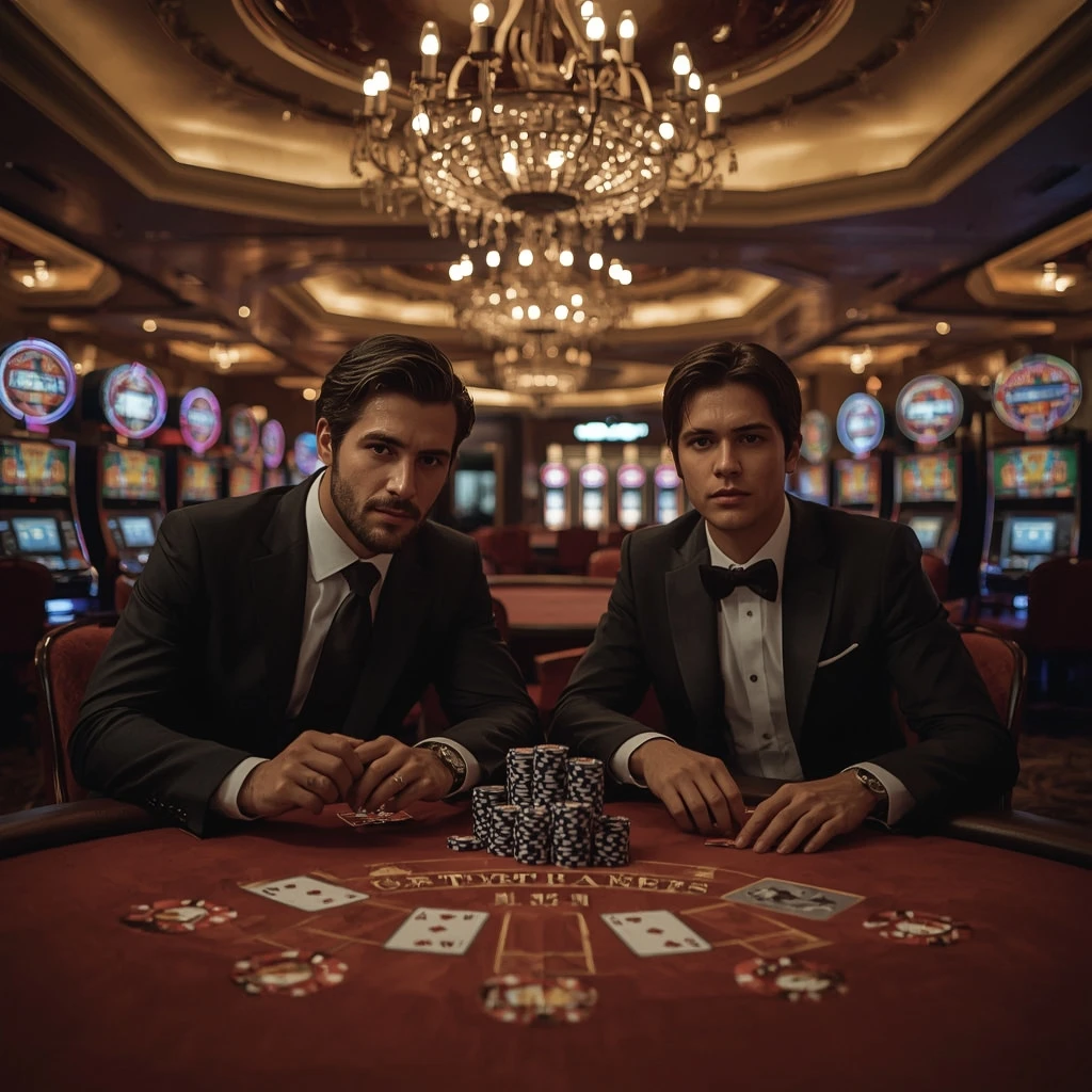 Deux joueurs de poker au Jokery Casino